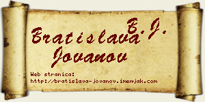 Bratislava Jovanov vizit kartica